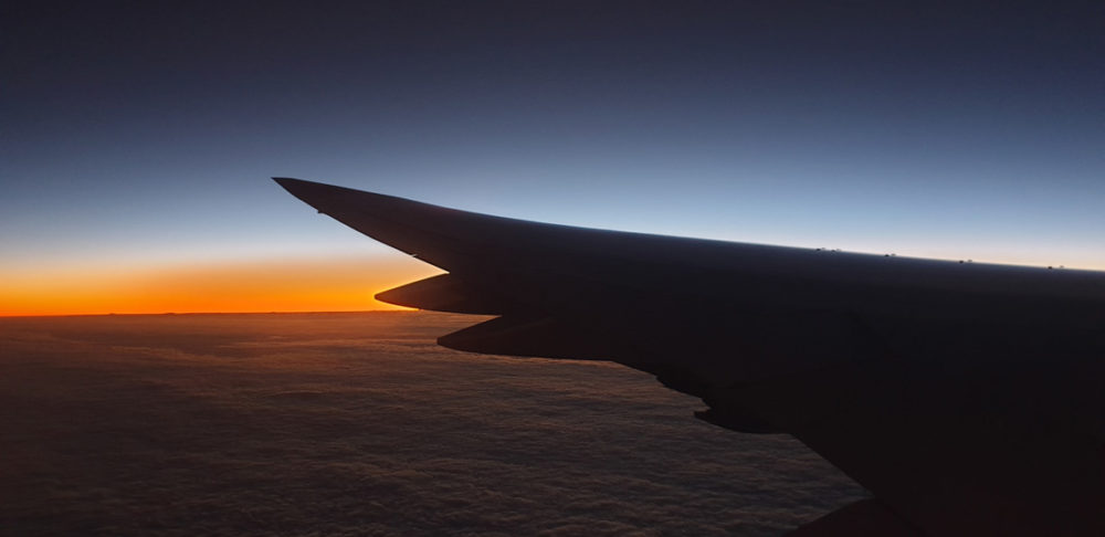 Bild 3: Sonnenaufgang über Brasilien