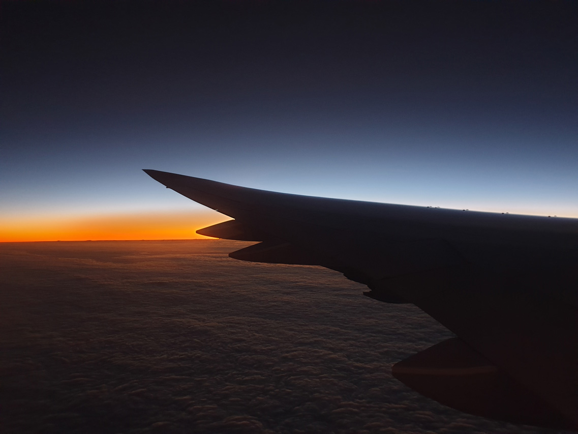 Bild 3: Sonnenaufgang über Brasilien