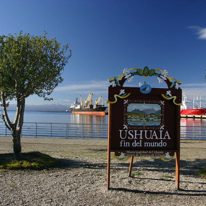 Ushuaia Fin del Mundo, Feuerland, Argentinien, Patagonien